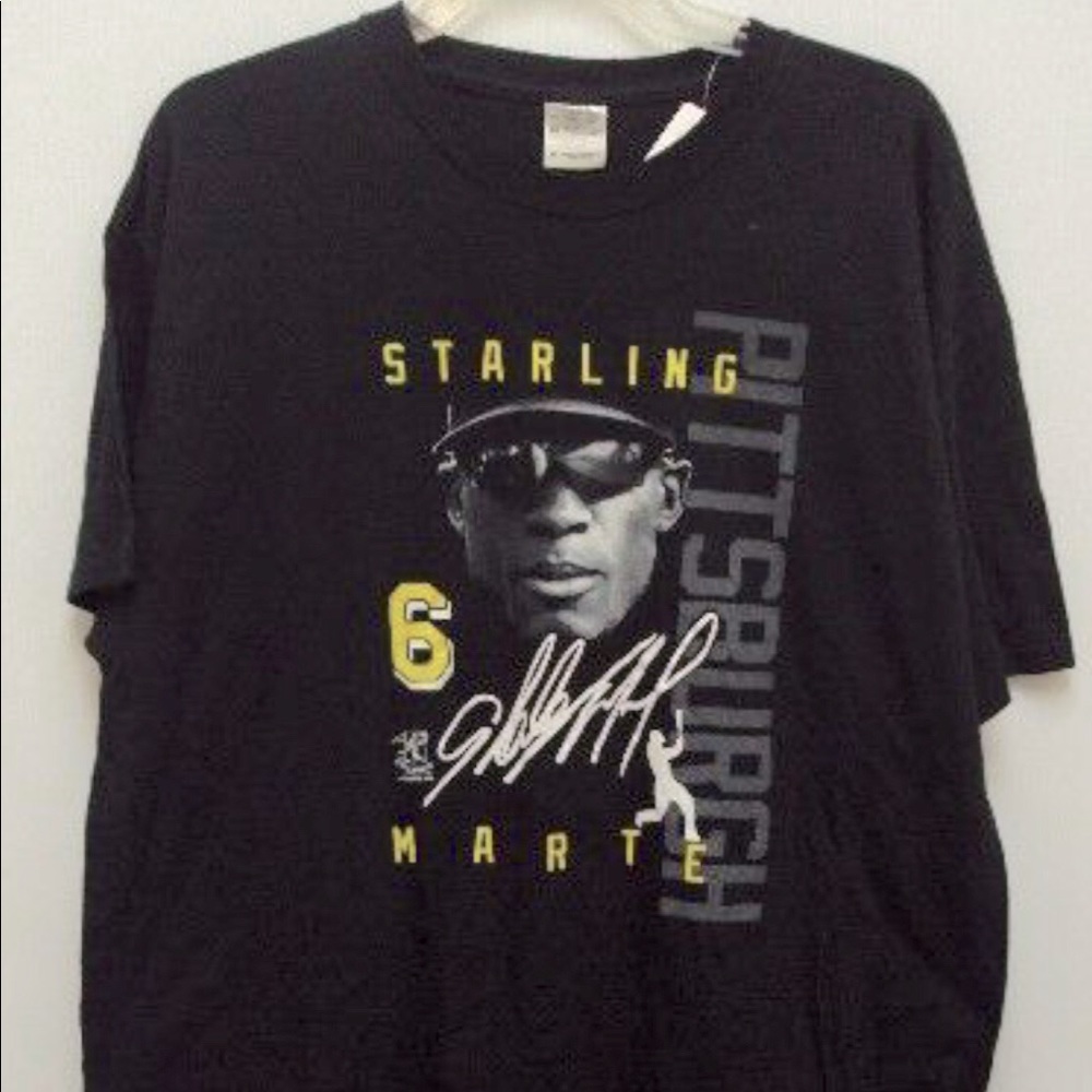 Gildan Black Starling Marte SS Shirt Sz XL